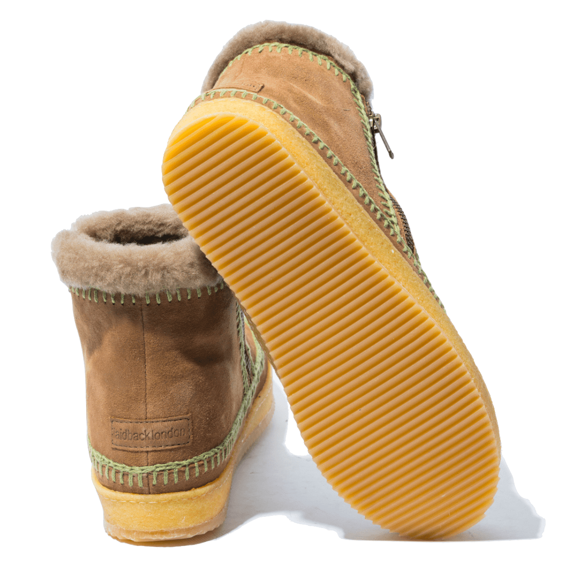 Boot Laidback London Setsu Crochet Camoscio Camel/Khaki - Laidback London - Calzature Savorè