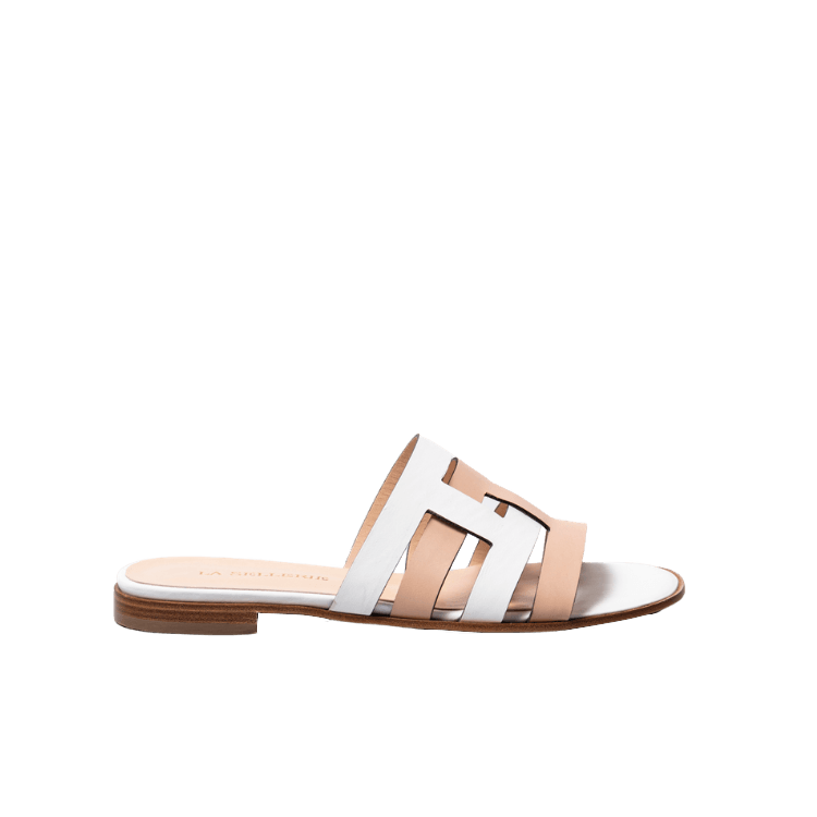 Ciabattina Franca Vitello Parma Nude/Bianco - Franca - Calzature Savorè