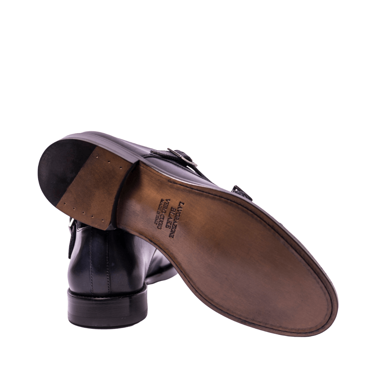 Classica Doppia Fibbia Brecos Cortina Vitello Blu - Brecos - Calzature Savorè