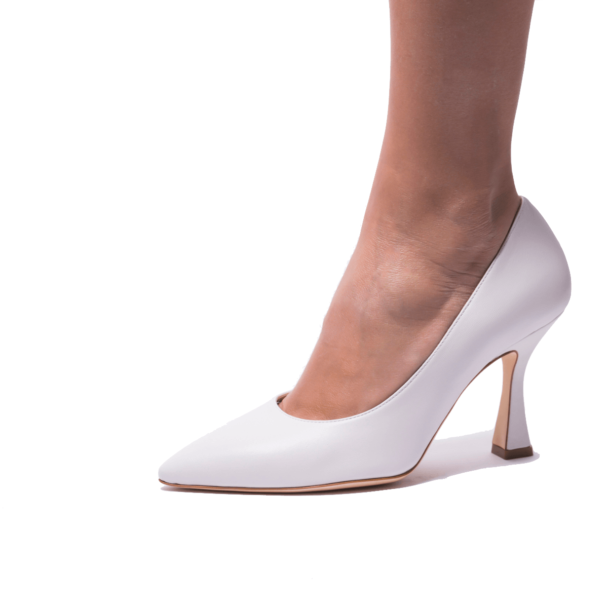 Decollete Melluso Pelle Bianco Sposa