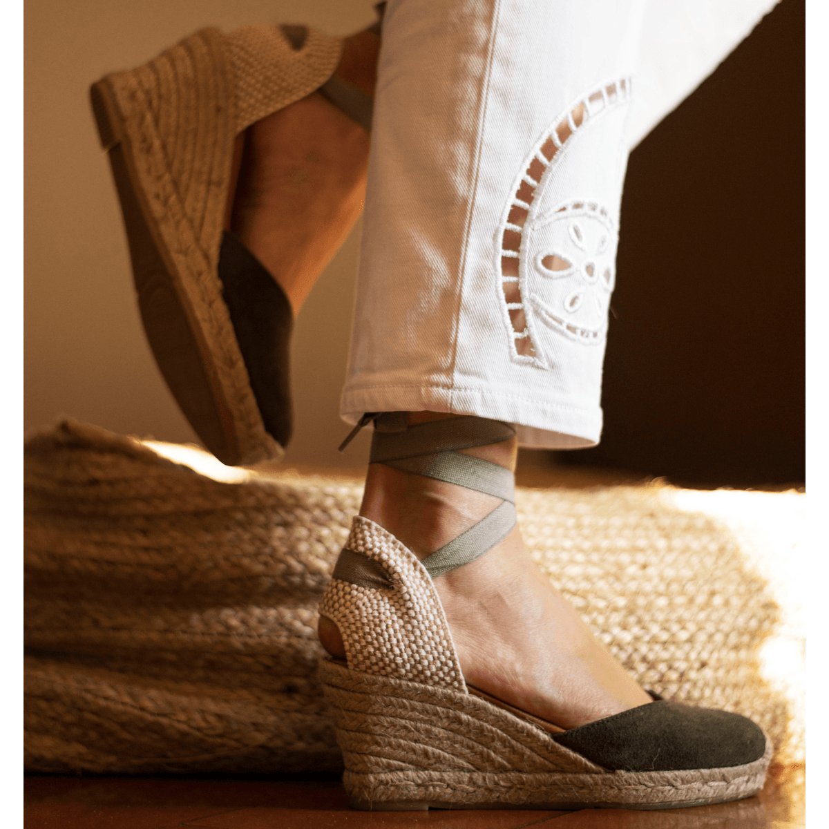 Espadrilles Viguera Camoscio Militare - Espadrilles - Calzature Savorè