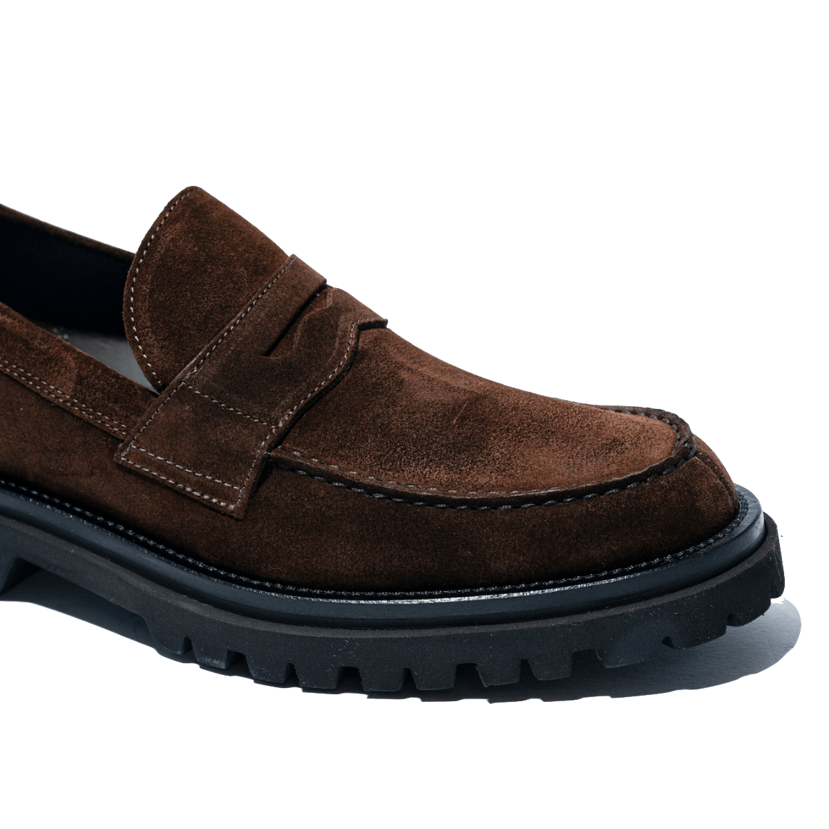 Mocassino Antica Cuoieria Camoscio Cortina Ingrassato Chocolate