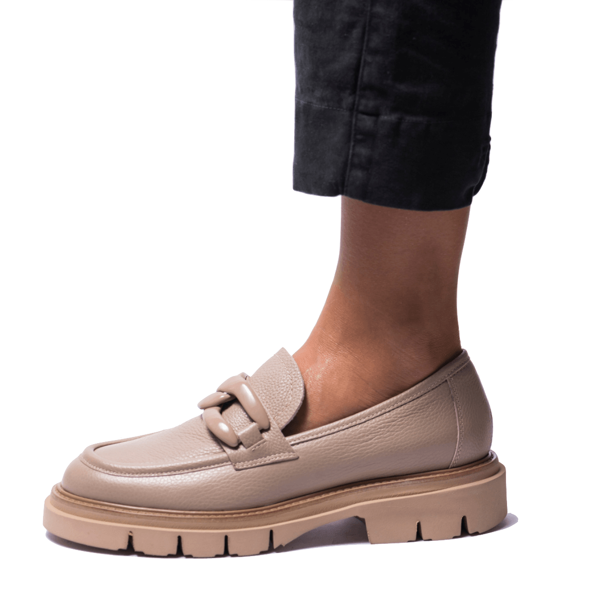 Mocassino Luca Grossi Catena Beige Pelle Bottalata Willer Beige - Luca Grossi - Calzature Savorè