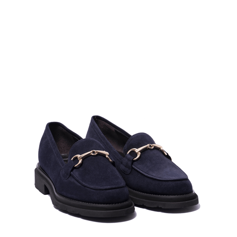 Mocassino Luca Grossi Morsetto Camoscio Blu - Luca Grossi - Calzature Savorè