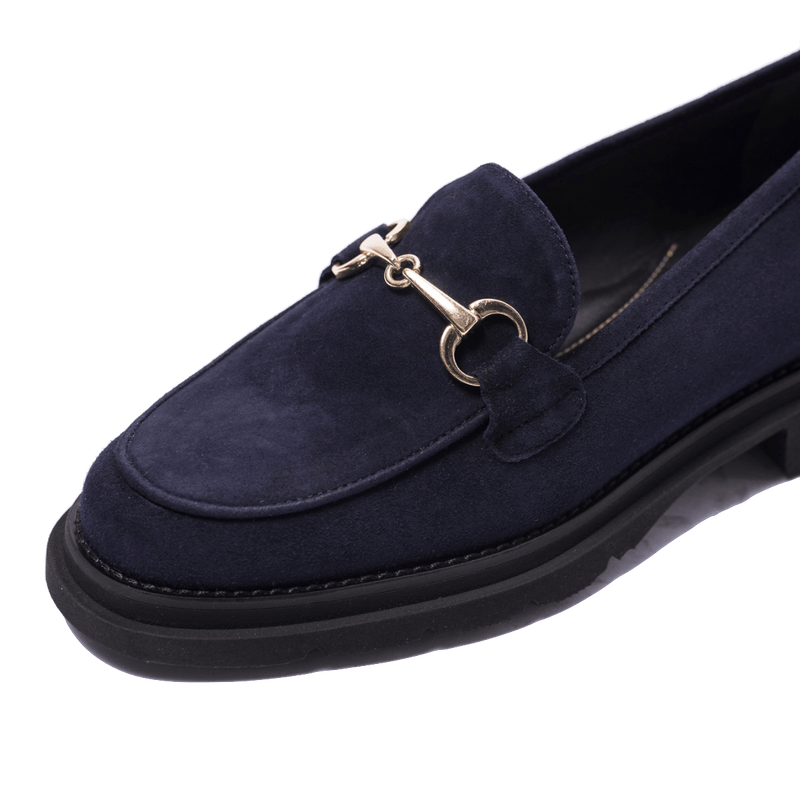 Mocassino Luca Grossi Morsetto Camoscio Blu - Luca Grossi - Calzature Savorè