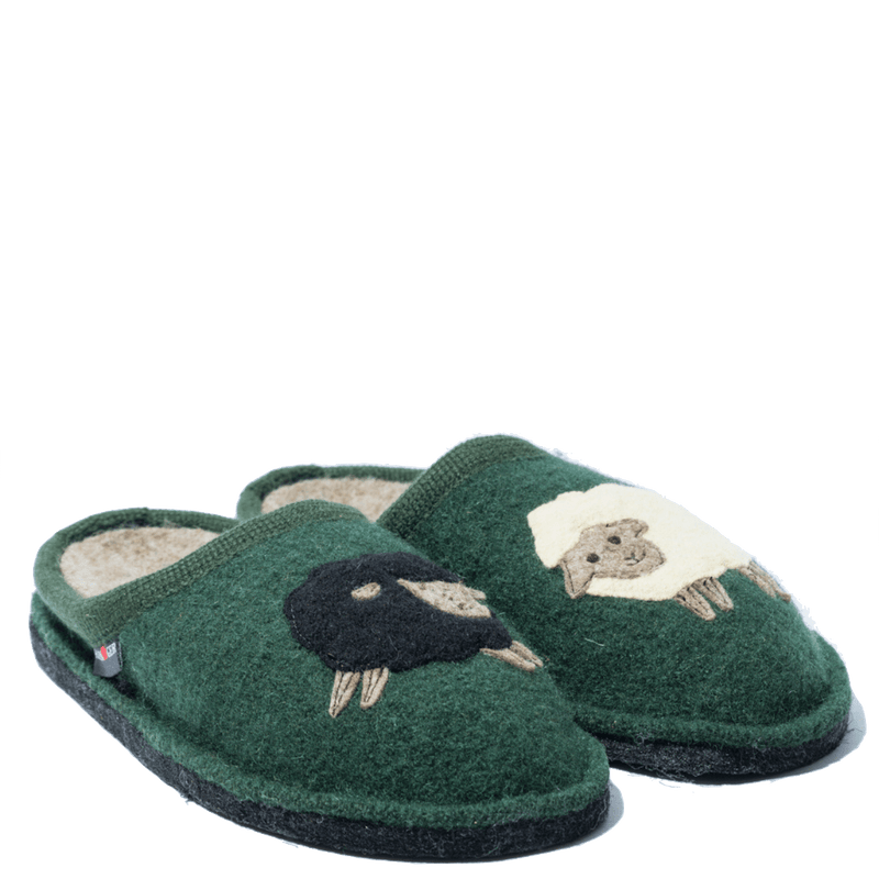 Pantofola Haflinger Flair Pecorelle Verdone - Haflinger - Calzature Savorè