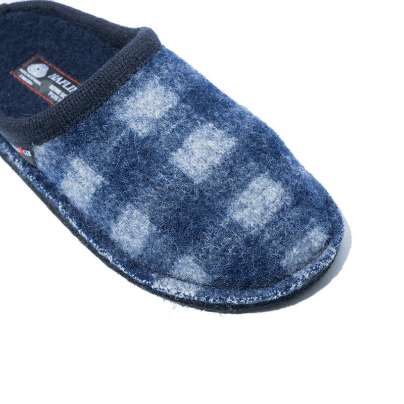 Pantofola Haflinger Flair Plaid Blu/Grigio - Haflinger - Calzature Savorè