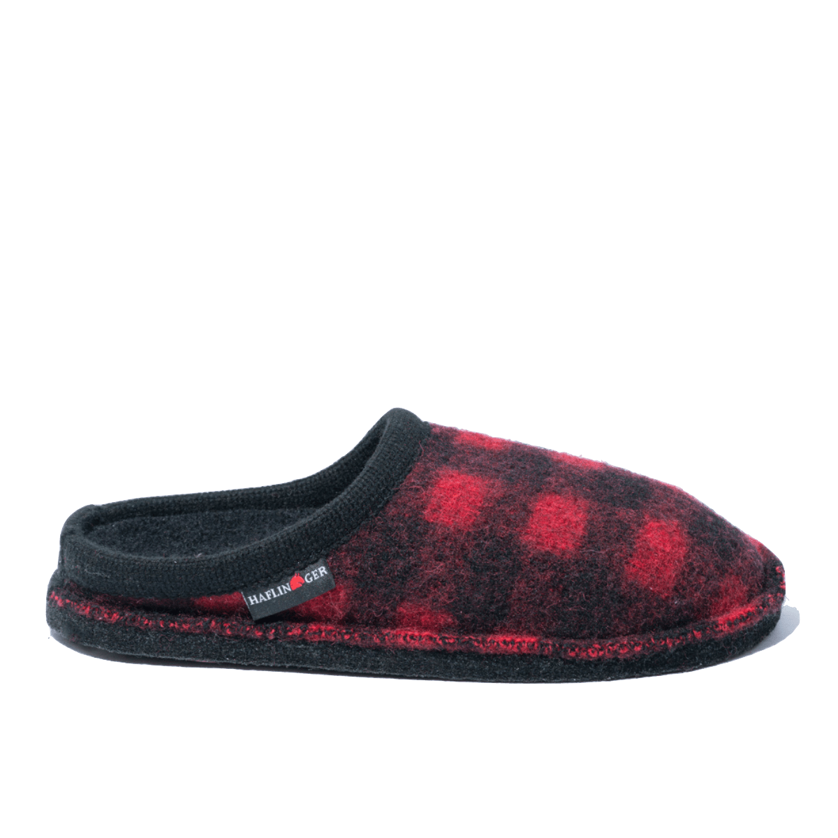 Pantofola Haflinger Flair Plaid Nero/Rosso - Haflinger - Calzature Savorè