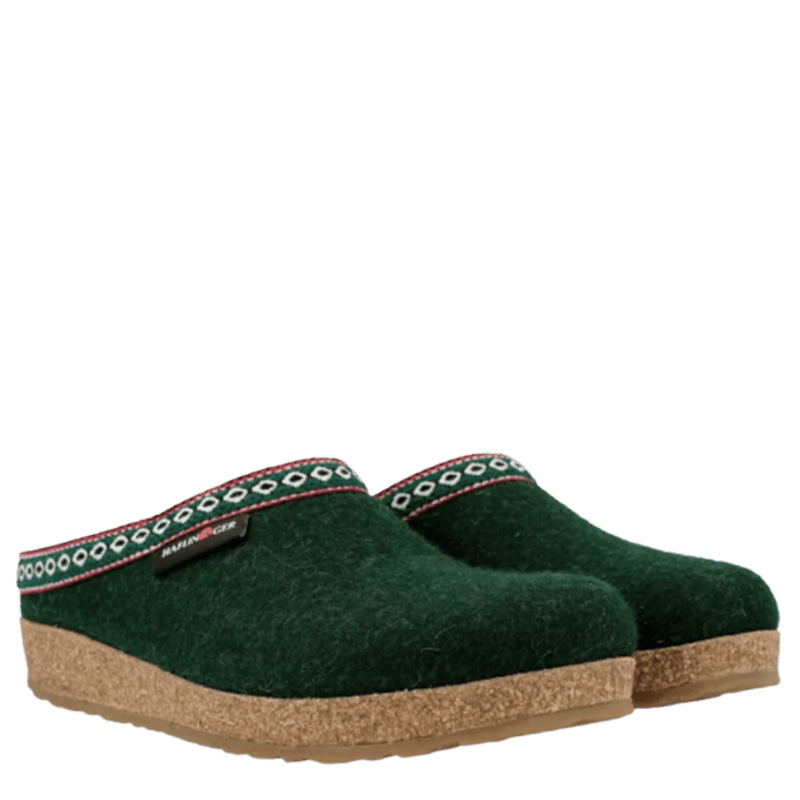 Pantofola Haflinger Grizzly Franzl Verde - Haflinger - Calzature Savorè