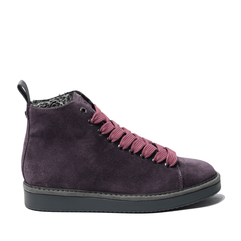 Polacchino Pànchic Suede Faux Fur Purple Brownrose - Pànchic - Calzature Savorè