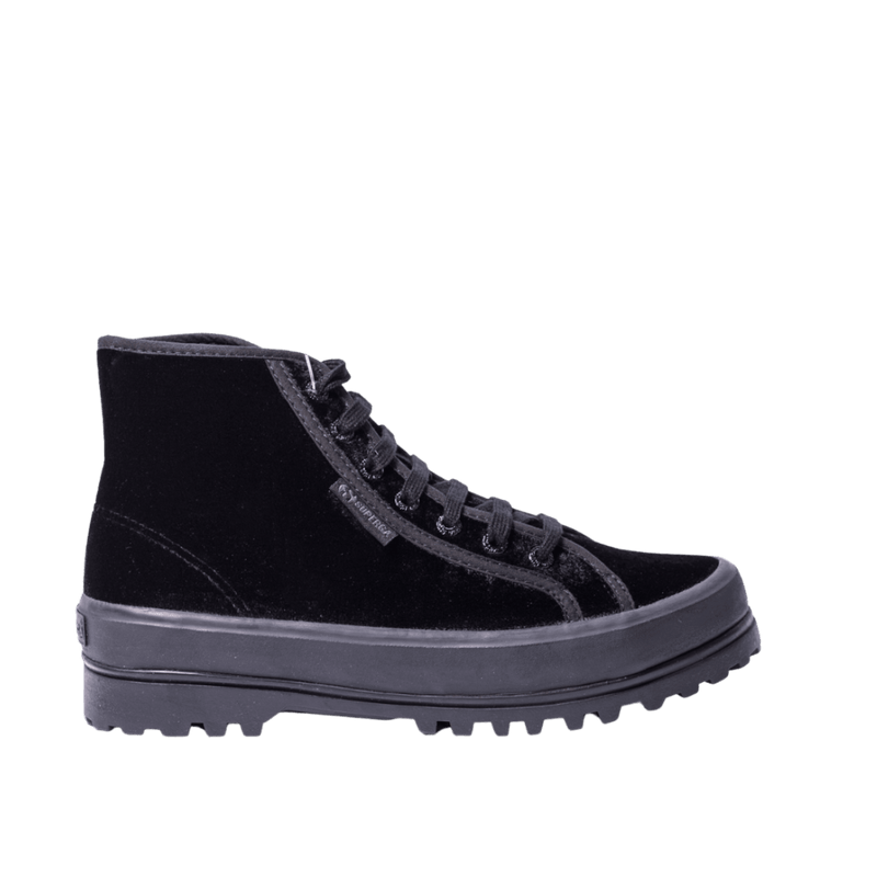 Sneaker Polacchino Superga Alpina Velvet Total Black