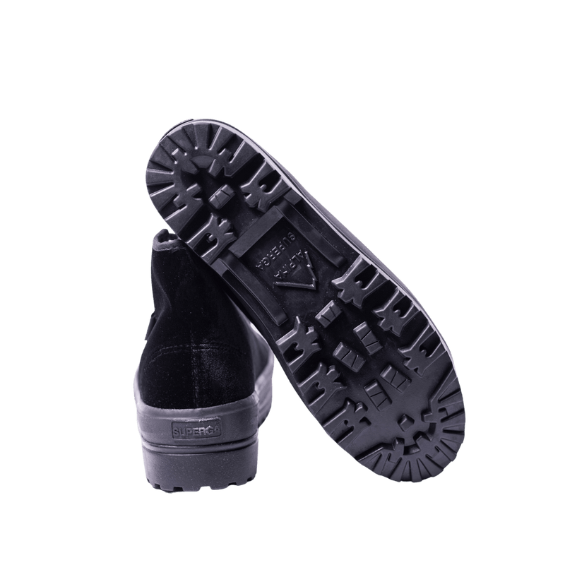 Sneaker Polacchino Superga Alpina Velvet Total Black