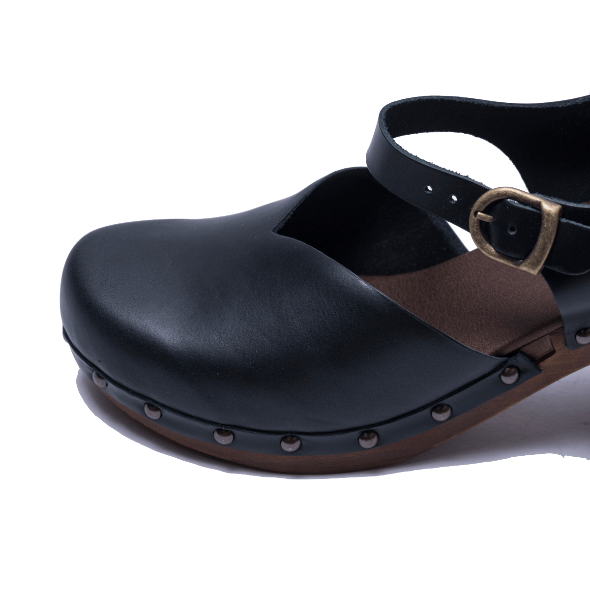 Zoccolo Sanita Cinturino Solaima Leather Black - Sanita - Calzature Savorè